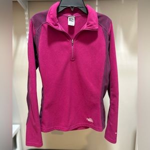 North Face Quarter Zip Fleece Women’s XS pink and purple